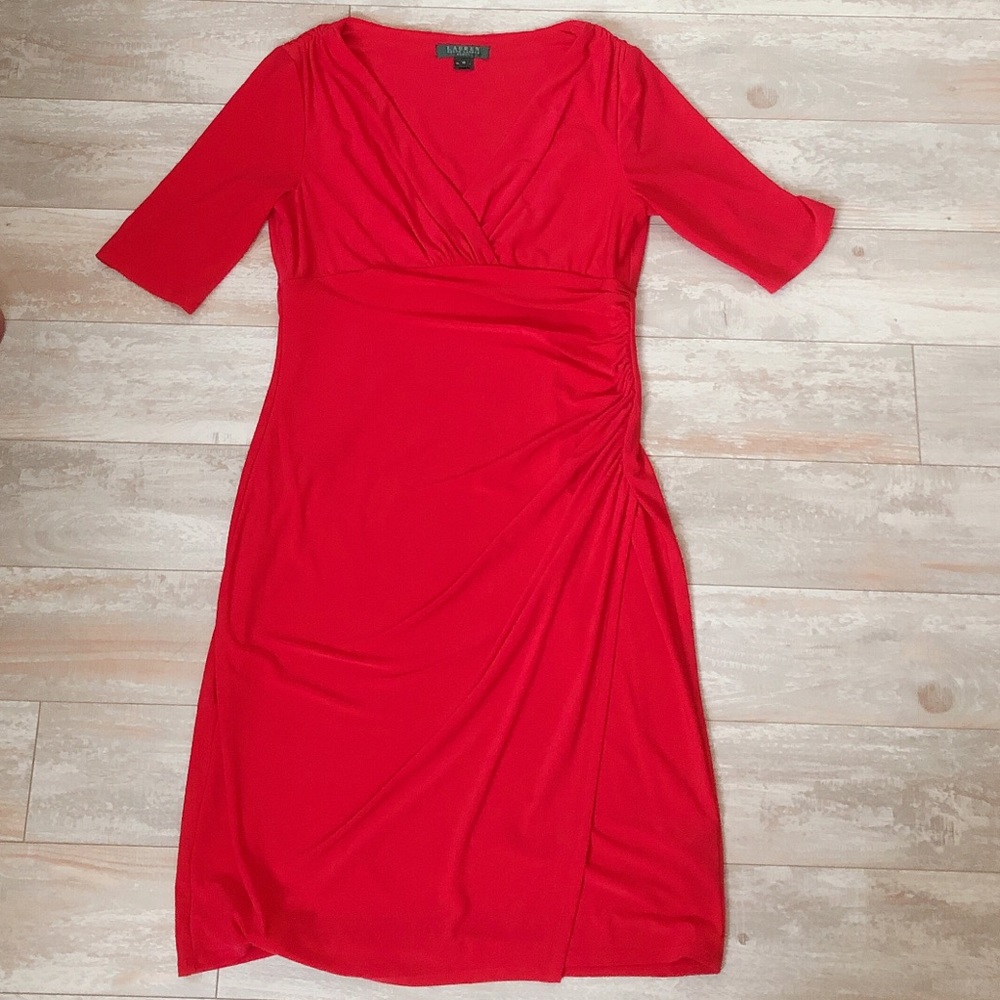Ralph Lauren Ruched Jersey Dress